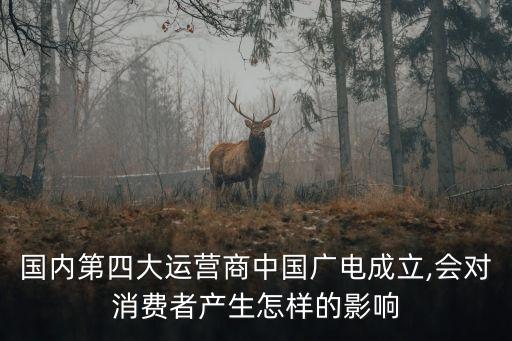 國內(nèi)第四大運(yùn)營商中國廣電成立,會(huì)對消費(fèi)者產(chǎn)生怎樣的影響