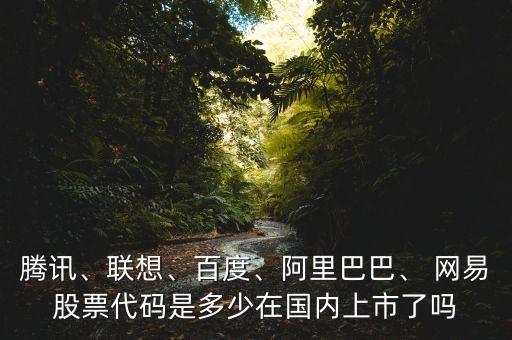 騰訊、聯(lián)想、百度、阿里巴巴、 網(wǎng)易股票代碼是多少在國內(nèi)上市了嗎