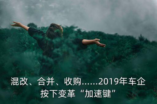 混改、合并、收購(gòu)……2019年車企按下變革“加速鍵”