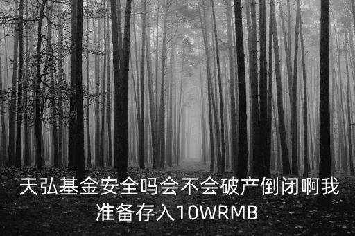  天弘基金安全嗎會不會破產倒閉啊我準備存入10WRMB