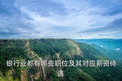  銀行業(yè)都有哪些職位及其對應(yīng)薪資待遇