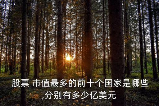  股票 市值最多的前十個(gè)國家是哪些,分別有多少億美元