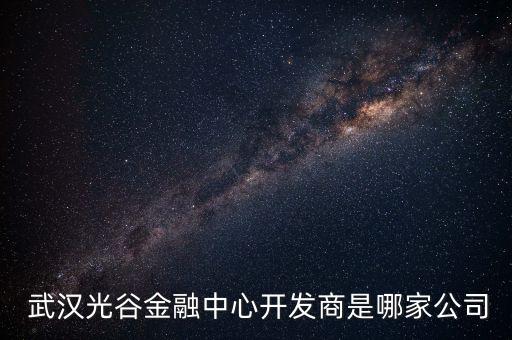  武漢光谷金融中心開(kāi)發(fā)商是哪家公司