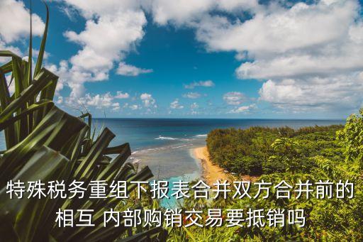 特殊稅務(wù)重組下報(bào)表合并雙方合并前的相互 內(nèi)部購(gòu)銷交易要抵銷嗎