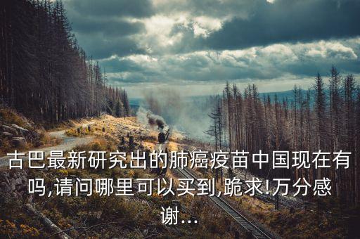 古巴最新研究出的肺癌疫苗中國現(xiàn)在有嗎,請(qǐng)問哪里可以買到,跪求!萬分感謝...
