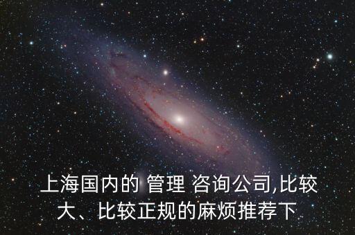  上海國內(nèi)的 管理 咨詢公司,比較大、比較正規(guī)的麻煩推薦下