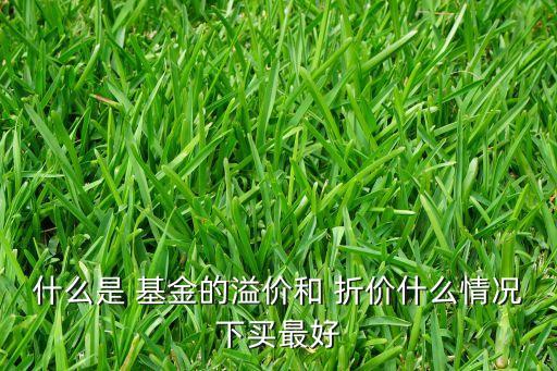 什么是 基金的溢價(jià)和 折價(jià)什么情況下買(mǎi)最好