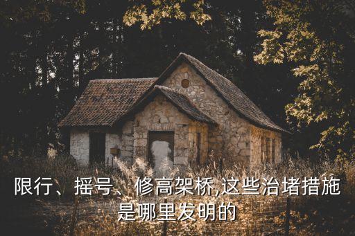 限行、搖號、修高架橋,這些治堵措施是哪里發(fā)明的