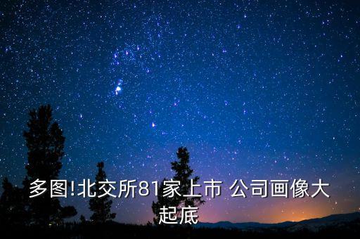 多圖!北交所81家上市 公司畫(huà)像大起底