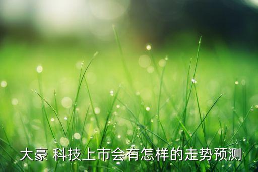  大豪 科技上市會(huì)有怎樣的走勢預(yù)測