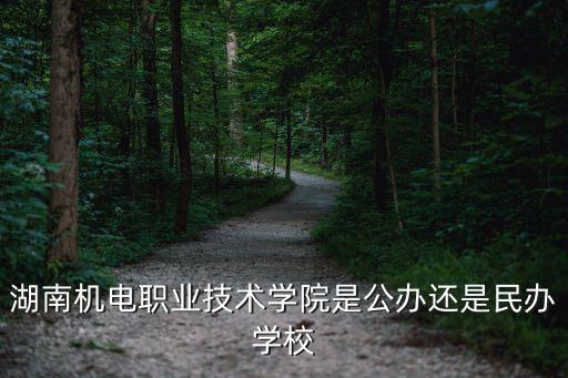 湖南機電職業(yè)技術(shù)學院是公辦還是民辦學校