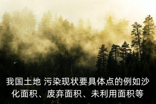 我國土地 污染現(xiàn)狀要具體點的例如沙化面積、廢棄面積、未利用面積等