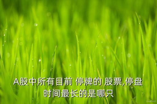 A股中所有目前 停牌的 股票,停盤時(shí)間最長(zhǎng)的是哪只