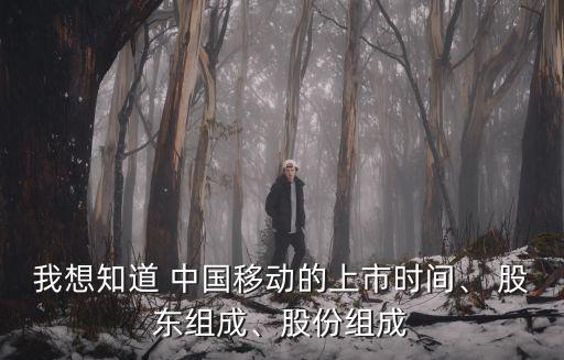 我想知道 中國(guó)移動(dòng)的上市時(shí)間、 股東組成、股份組成