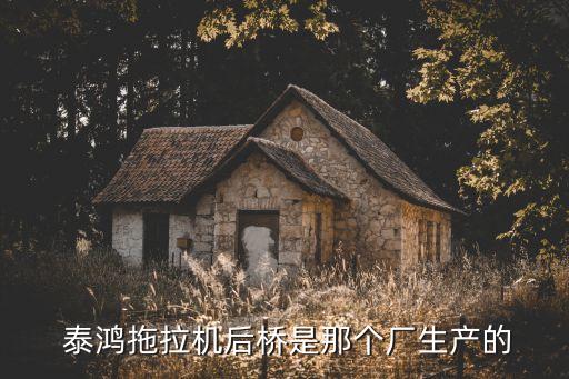  泰鴻拖拉機后橋是那個廠生產的