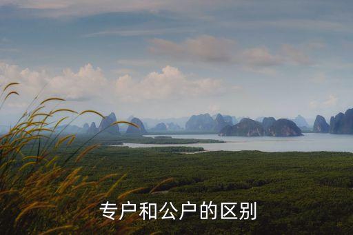  專(zhuān)戶和公戶的區(qū)別