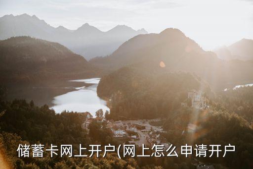 儲(chǔ)蓄卡網(wǎng)上開(kāi)戶(hù)(網(wǎng)上怎么申請(qǐng)開(kāi)戶(hù)