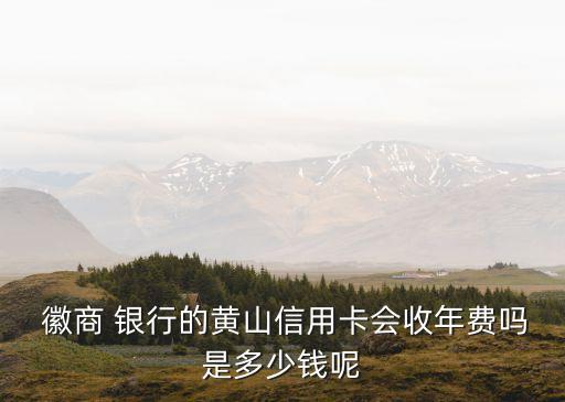  徽商 銀行的黃山信用卡會收年費(fèi)嗎是多少錢呢