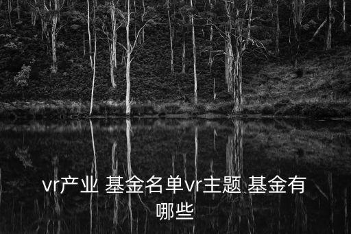 vr產業(yè) 基金名單vr主題 基金有哪些