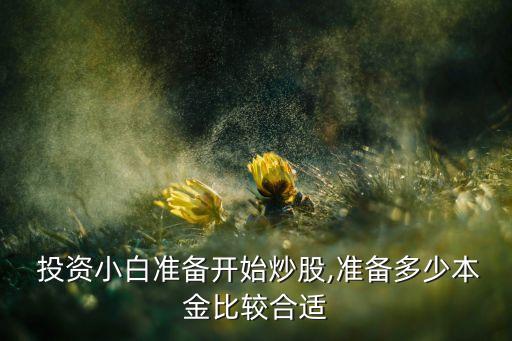  投資小白準(zhǔn)備開始炒股,準(zhǔn)備多少本金比較合適