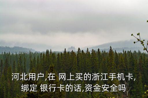 河北用戶(hù),在 網(wǎng)上買(mǎi)的浙江手機(jī)卡,綁定 銀行卡的話(huà),資金安全嗎