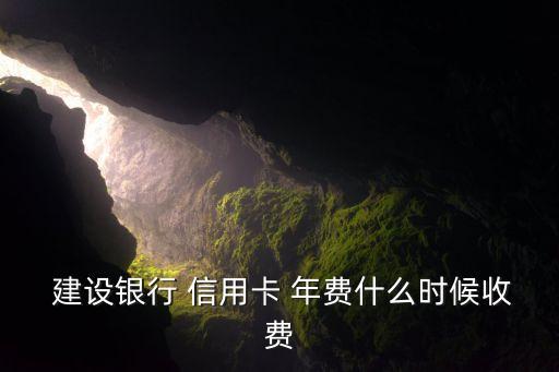  建設(shè)銀行 信用卡 年費(fèi)什么時候收費(fèi)