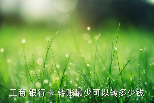 工商 銀行卡 轉(zhuǎn)賬最少可以轉(zhuǎn)多少錢(qián)