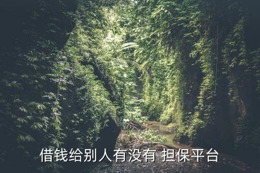 借錢給別人有沒(méi)有 擔(dān)保平臺(tái)