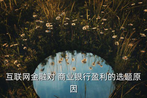 互聯(lián)網金融對 商業(yè)銀行盈利的選題原因