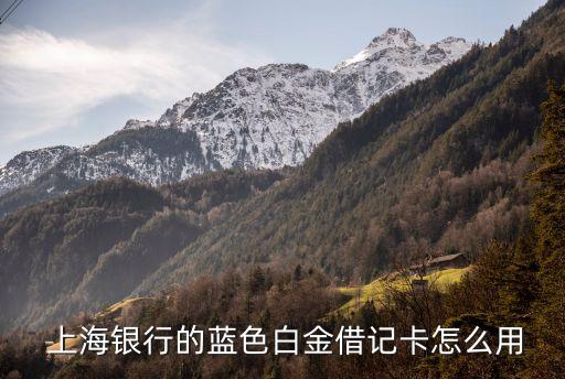  上海銀行的藍(lán)色白金借記卡怎么用