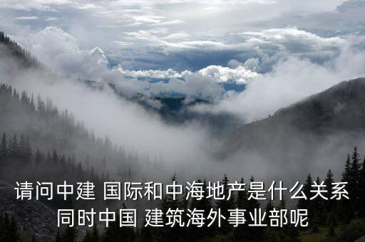 請問中建 國際和中海地產(chǎn)是什么關系同時中國 建筑海外事業(yè)部呢