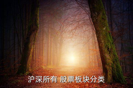 滬深所有 股票板塊分類(lèi)