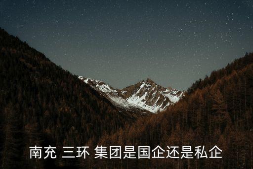 南充 三環(huán) 集團(tuán)是國企還是私企