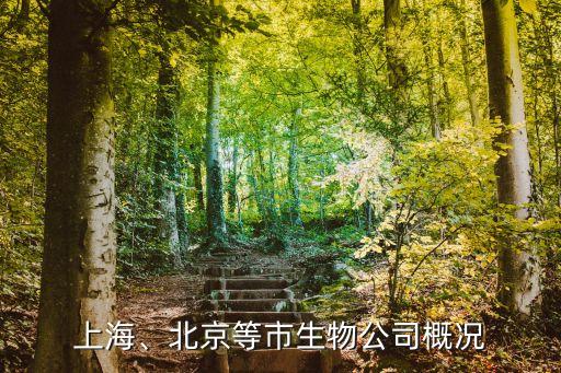 上海、北京等市生物公司概況