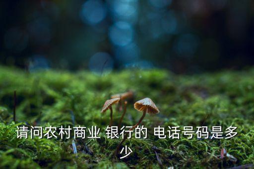 請問農(nóng)村商業(yè) 銀行的 電話號(hào)碼是多少