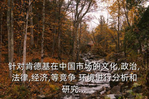 針對(duì)肯德基在中國(guó)市場(chǎng)的文化,政治,法律,經(jīng)濟(jì),等競(jìng)爭(zhēng) 環(huán)境進(jìn)行分析和研究...
