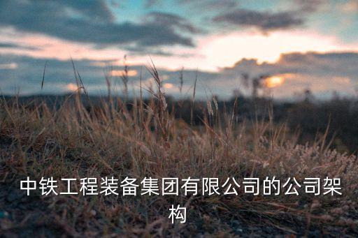  中鐵工程裝備集團有限公司的公司架構(gòu)