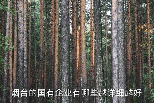 煙臺(tái)的國(guó)有企業(yè)有哪些越詳細(xì)越好
