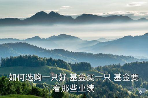 如何選購(gòu)一只好 基金買一只 基金要看那些業(yè)績(jī)