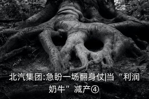 北汽集團:急盼一場翻身仗|當“利潤奶?！睖p產(chǎn)④