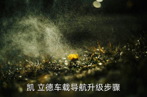 凱 立德車載導(dǎo)航升級(jí)步驟