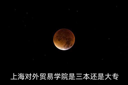  上海對外貿(mào)易學院是三本還是大專