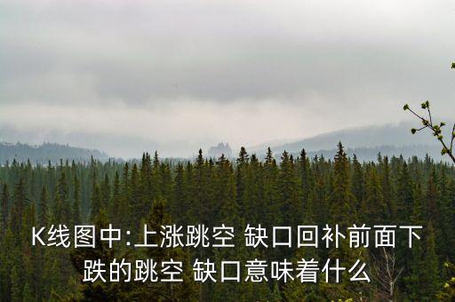 K線圖中:上漲跳空 缺口回補前面下跌的跳空 缺口意味著什么