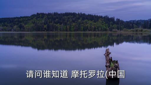 請(qǐng)問(wèn)誰(shuí)知道 摩托羅拉(中國(guó)
