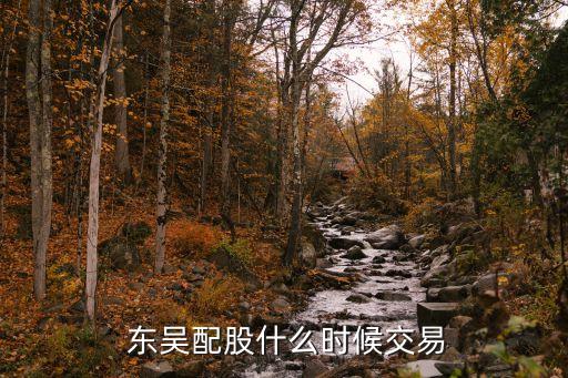  東吳配股什么時候交易