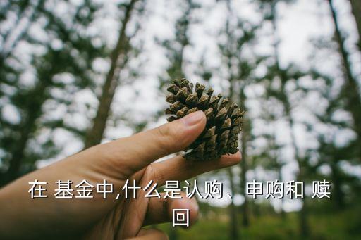 在 基金中,什么是認(rèn)購(gòu)、申購(gòu)和 贖回