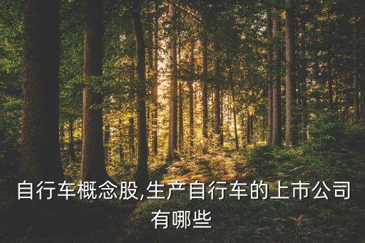 自行車概念股,生產自行車的上市公司有哪些