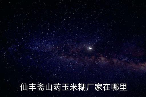  仙豐齋山藥玉米糊廠(chǎng)家在哪里