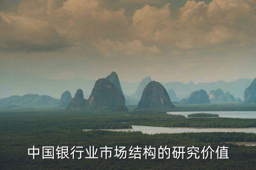 中國(guó)銀行業(yè)市場(chǎng)結(jié)構(gòu)的研究?jī)r(jià)值
