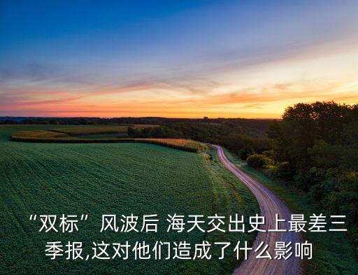 “雙標(biāo)”風(fēng)波后 海天交出史上最差三季報(bào),這對他們造成了什么影響